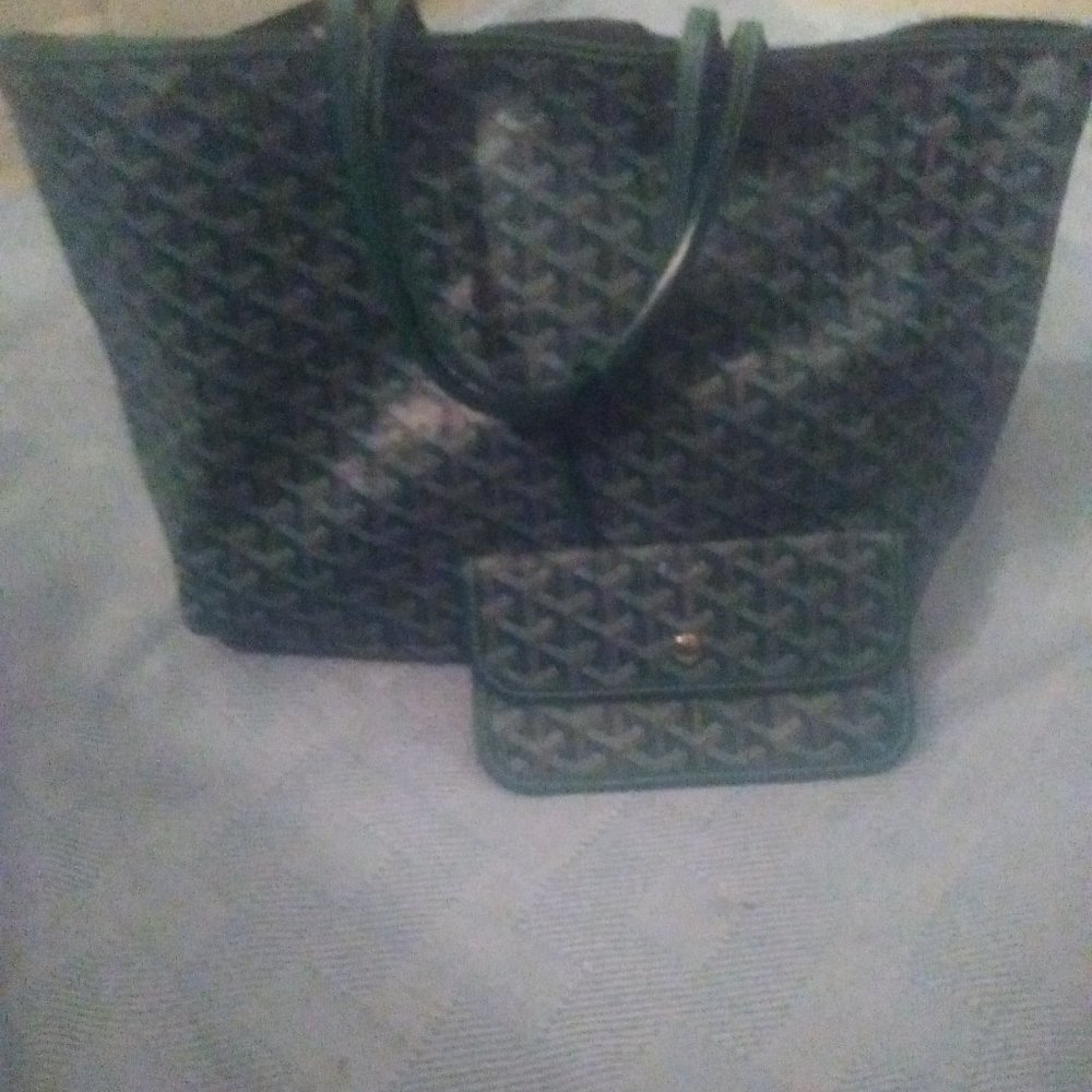 Goyard 2018 St.Louis PM Tote in Green Goyardine - Picture 3 of 7